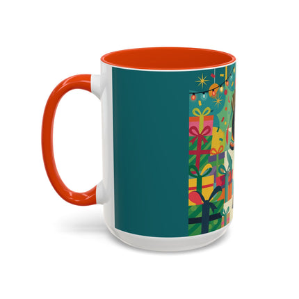 🎄✨ The Lady Of The Christmas Ornament Colorful Mug – Art Deco Holiday Fantasy