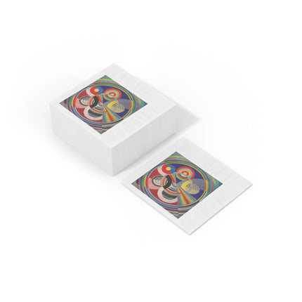 Rythme No. 1 by Robert Delaunay White Coined Napkins