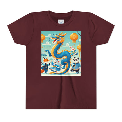 Blue & Gold Dragon Festival Parade Youth Short Sleeve Tee