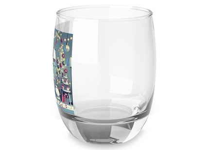 Whimsical Christmas Tea Party Whiskey Glass