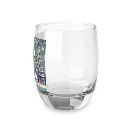 Whimsical Christmas Tea Party Whiskey Glass