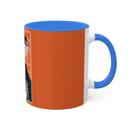 The Actor Kawarasaki Gonjūrō for a Fire Troupe by Tsukioka Yoshitoshi Colorful Mugs, 11oz