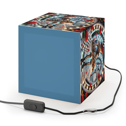 Halloween Witch Through the Mirror Light Cube Lamp