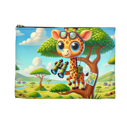 The Giraffe Lookout Flat Pouch – Savanna Grace & Watchful Wonder