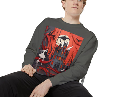 Halloween Night Scene Unisex Garment-Dyed Sweatshirt