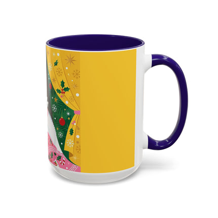 💌🎄 The Christmas Letter Of Holly House Colorful Mug – Whimsical Art Deco Holiday Charm