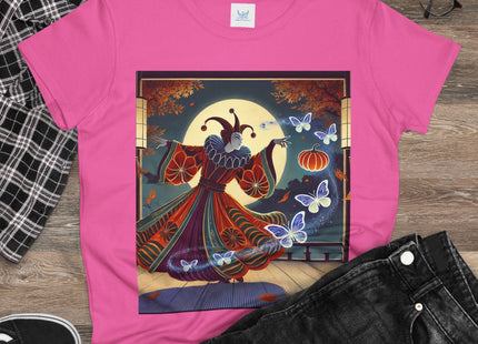 Court Magician with Ghost Butterflies Women's Midweight Cotton Tee