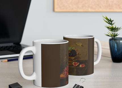 Basket of Grapes and a Pomegranate by Jacob van Hulsdonck Ceramic Mug 11oz