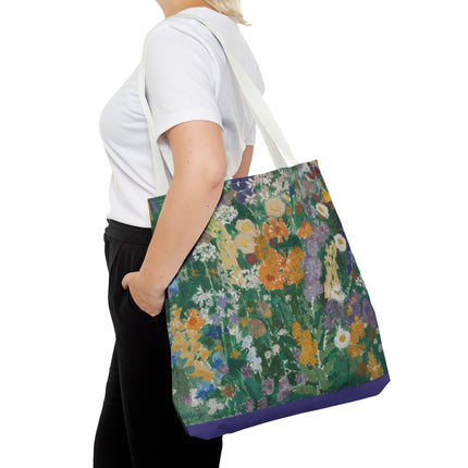 Flowers on the Mountain by August Babberger Tote Bag (AOP)