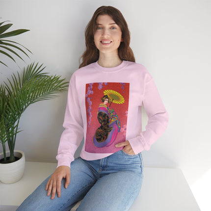 Enchanting Geisha Unisex Heavy Blend™ Crewneck Sweatshirt