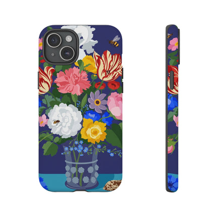 Midnight Floral Bouquet Phone Case – Vibrant Blooms & Enchanted Garden