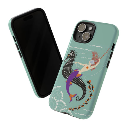 Mermaid on Seahorse Phone Case – Mythic Ocean Grace
