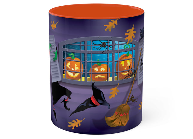 Whimsical Halloween Mischief Colorful Mugs, 11oz