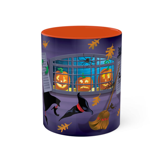 Whimsical Halloween Mischief Colorful Mugs, 11oz