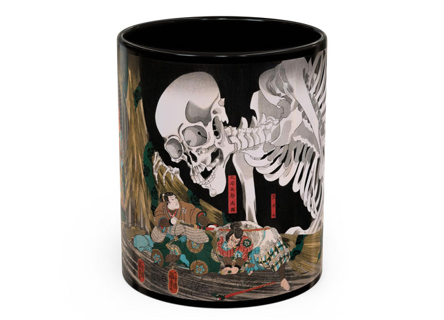 Mitsukuni Defying the Skeleton Spectre by Utagawa Kuniyoshi Colorful Mugs (11oz, 15oz)