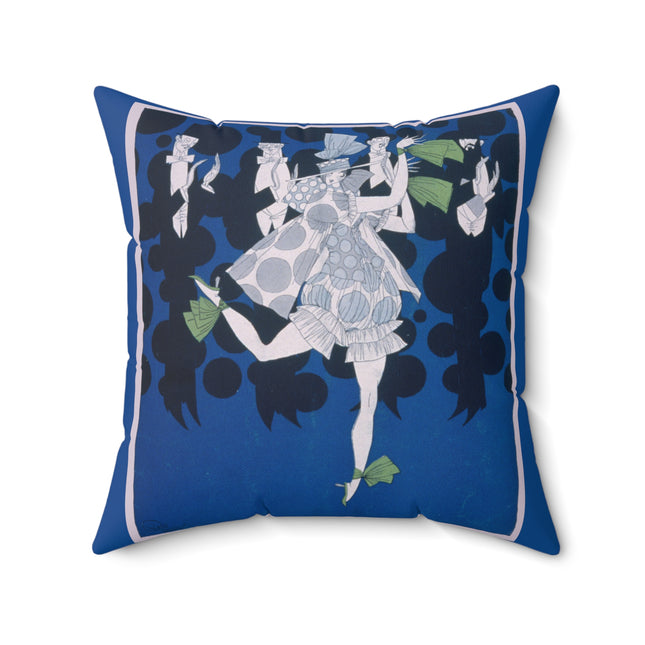 Where is my boy tonight by Ralph Barton Spun Polyester Square Pillow