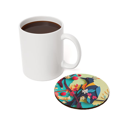 Curious Crow Cork Back Coaster