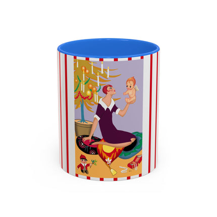 Art Deco Christmas Colorful Mugs (11oz, 15oz)