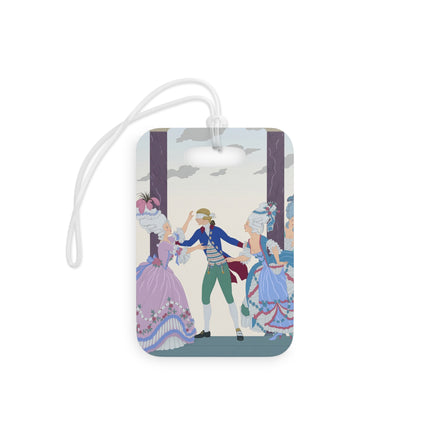 🎭🌸 Blindman’s Bluff Luggage Tag – Rococo Courtship Whimsy