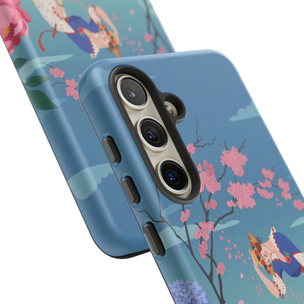 🌸☂️ The Lady Of The Falling Blossoms Phone Case – Art Deco Garden Whimsy