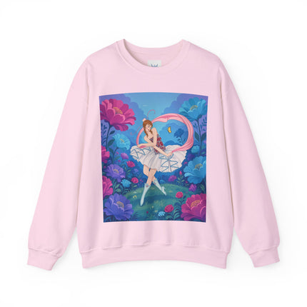 🦋🌸 The Butterfly Garden Ballet Crewneck Sweatshirt – Art Deco Floral Whimsy
