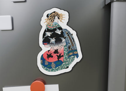 Japanese Woman by Keisai Eisen Die-Cut Magnets (5 Sizes)