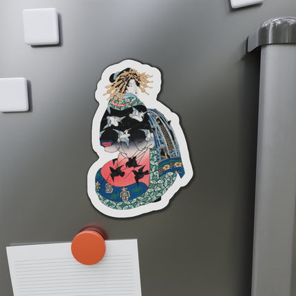 Japanese Woman by Keisai Eisen Die-Cut Magnets (5 Sizes)
