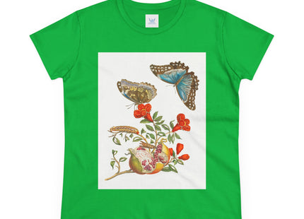 Blue Butterflies and Pomegranate Cotton Tee