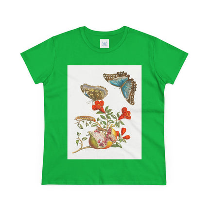 Blue Butterflies and Pomegranate Cotton Tee