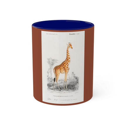 Giraffe by Charles Dessalines D' Orbigny Colorful Mugs, 11oz