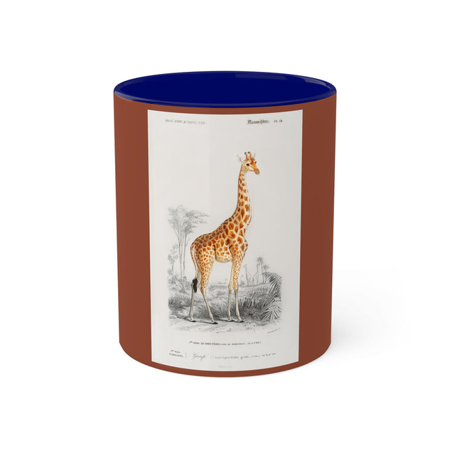 Giraffe by Charles Dessalines D' Orbigny Colorful Mugs, 11oz