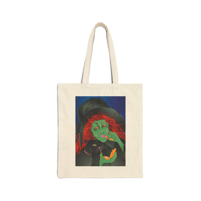 Mirror, Mirror A Witch's Touch Cotton Canvas Tote Bag