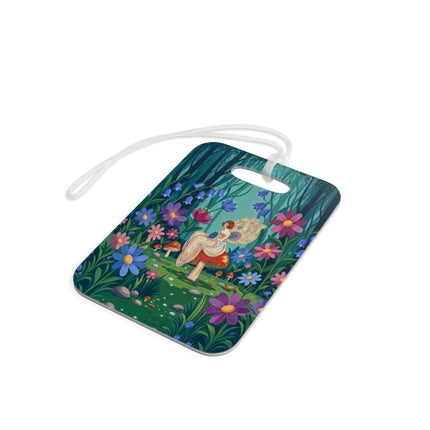🧚🍄 The Lady Of The Enchanted Mushroom Forest Luggage Tag – Art Deco Fairy Garden Fantasy