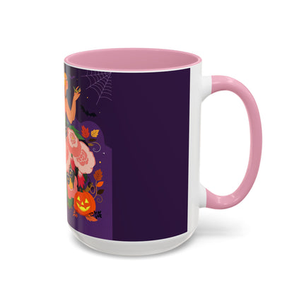 🌹🎃 The Lady Of The Haunted Rose Garden Colorful Mug – Romantic Halloween Charm