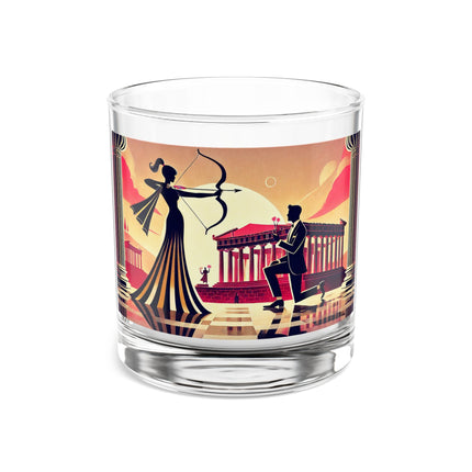 Art Deco Valentine's Romance Rocks Glass, 10oz