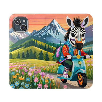 🦓🛴 Stripes on Wheels Flip Case – Sunny Adventures & Storybook Fun
