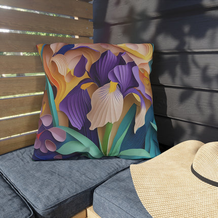 The Elegant Iris Flower Outdoor Pillows