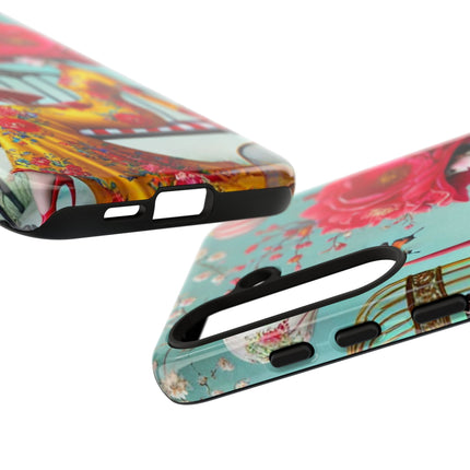 Reading In A Painted Garden Phone Cases