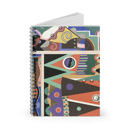 Collection decors et couleurs Pl.03 by Georges Valmiers Spiral Notebook - Ruled Line