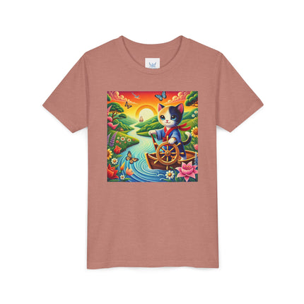 Sailor Kitten’s River Adventure Youth Short Sleeve Tee