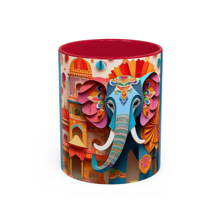 Elephant at an Autumn Festival Colorful Mugs (11oz, 15oz)