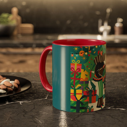 🎄✨ The Lady Of The Christmas Ornament Colorful Mug – Art Deco Holiday Fantasy