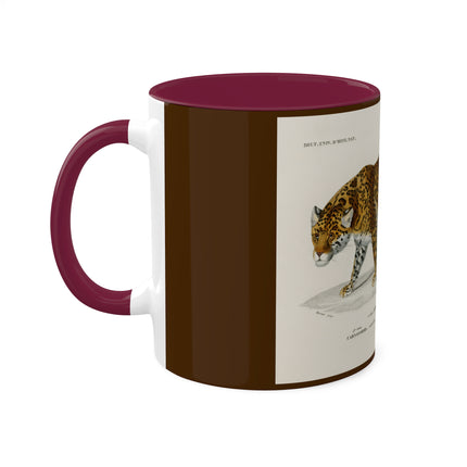 Jaguar by Charles Dessalines D' Orbigny Colorful Mugs, 11oz
