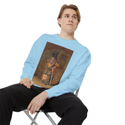 A Buddhist Lama by Vasily Vereshchagin Garment-Dyed Sweatshirt