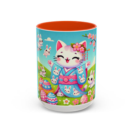Springtime Kitten’s Easter Joy Colorful Mugs (11oz, 15oz)
