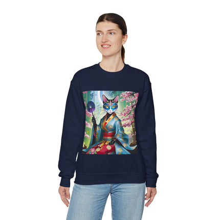 Cyberpunk Geisha Unisex Heavy Blend™ Crewneck Sweatshirt