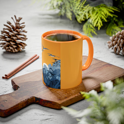 Falcon Mistress Colorful Mugs – Art Deco Majesty & Mythic Freedom