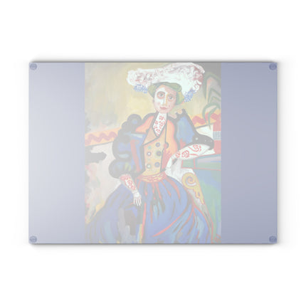 A Mulher by Amadeo de Souza-Carosa Glass Cutting Board