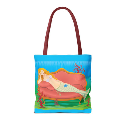 A Mermaid's Peaceful Refuge Tote Bag (AOP)