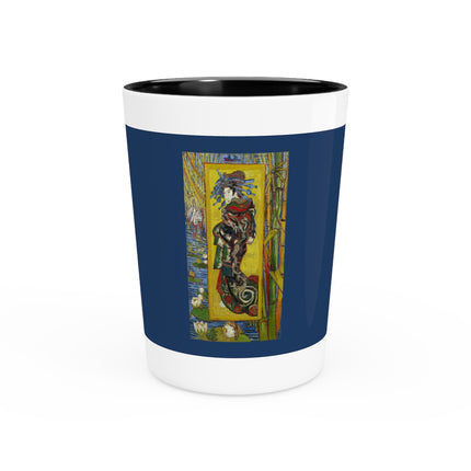 Courtesan (after Eisen) by Vincent Van Gogh Ceramic Shot Glass